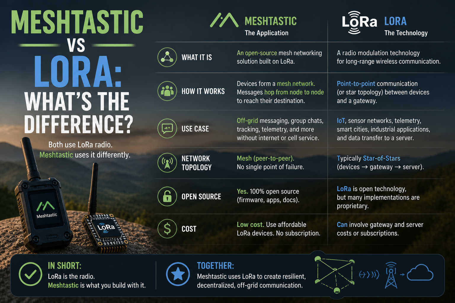 Meshtastic vs LoRa: What’s the Difference?